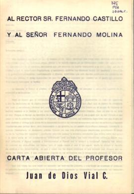 Al rector Sr. Fernando Castillo y al Sr. Fernando Molina