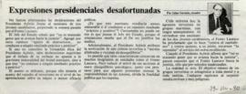 Columna en La Tercera Expresiones presidenciales desafortunadas