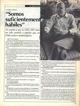 Entrevista "Somos suficientemente hábiles"