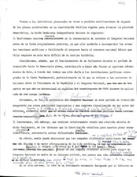 Prensa Borrador. Declaración Pública Frente Iniciativas de Modificaciones Plazos Constitución