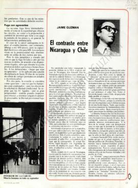 Columna en Ercilla. El contraste entre Nicaragua y Chile