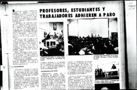 Prensa en Debate. Profesores, trabajadores y estudiantes adhieren a paro