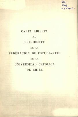 Carta abierta al presidente de la FEUC