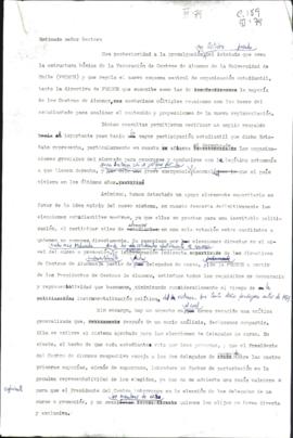 Carta al rector de la Universidad de Chile