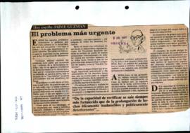 Columna en La Segunda El problema más urgente