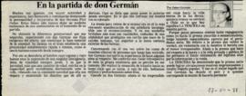 Columna en La Tercera En la partida de don Germán