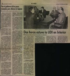 Prensa LUN. Que el Gobierno dé los Pasos Necesarios para Afianzar el Régimen