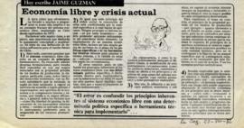 Columna en La Segunda Economía libre y crisis actual