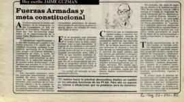 Columna en La Segunda Fuerzas Armadas y meta constitucional