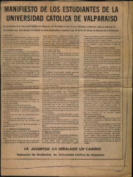 Manifiesto de los estudiantes de la universidad catolica de valparaiso