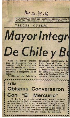 AYER: OBISPOS CONVERSARON CON EL MERCURIO
