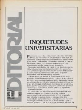 Editorial "Inquietudes universitarias", Realidad año 4, número 42