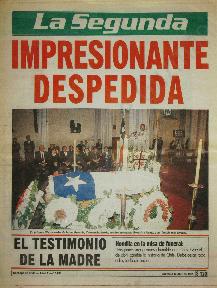 Portada La Segunda "Impresionante despedida"