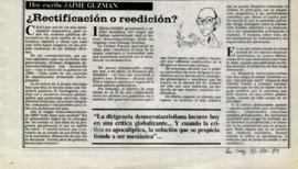 Columna en La Segunda ¿Rectificación o reedición?