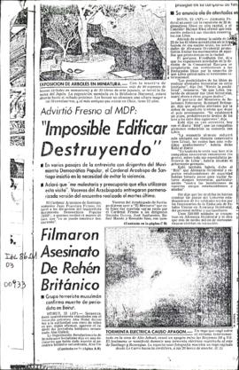 ADVIRTIO FRESNO AL MDP: "IMPOSIBLE EDIFICAR DESTRUYENDO