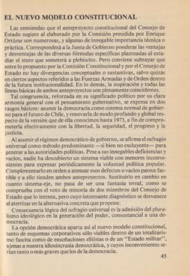 Columna en Ercilla. El nuevo modelo constitucional