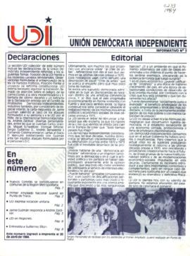 Informativo N.° 3 Unión Demócrata Independiente