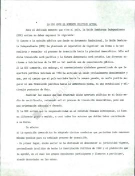 Prensa. Declaración Pública Ante Delicado Momento País