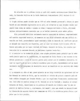 Prensa. Declaración Pública Visita de Senador Edward Kennedy