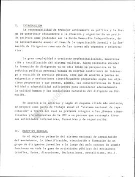 Documento de trabajo del movimiento Unión Demócrata Independiente