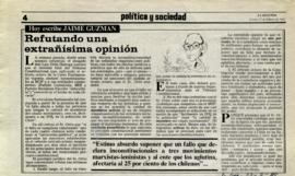 Columna en La Segunda Refutando una extrañísima opinión