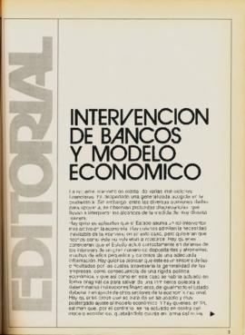 Editorial "Intervención de bancos y modelo económico", Realidad año 3, número 30