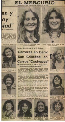 Prensa en El Mercurio. Semana universitaria de la U. Católica