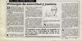 Columna en La Segunda Principio de autoridad y justicia