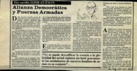 Columna en La Segunda Alianza Democrática y Fuerzas Armadas