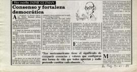 Columna en La Segunda Consenso y fortaleza democrática