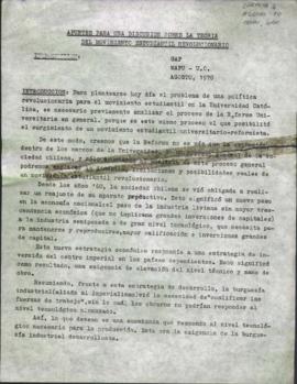 Apuntes para una discusión sobre la teoría del  movimiento estudiantil universitario