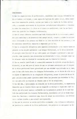 Decreto Ley sobre Colegio Profesionales