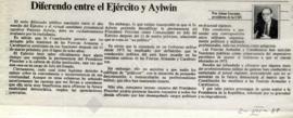 Columna en La Tercera Diferendo entre el Ejército y Aylwin