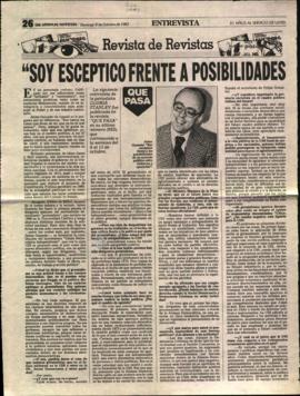 Entrevista en LUN "Soy escéptico frente a posibilidades de un acuerdo político"