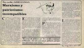 Columna en La Segunda Marxismo y Patriotismo incompatibles