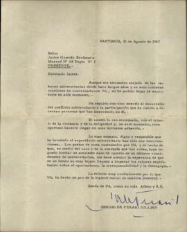 Carta a Jaime Guzmán