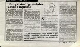 Columna en La Segunda "Conquistas" gremiales justas e injustas