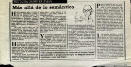 Columna en La Segunda Más allá de lo semántico
