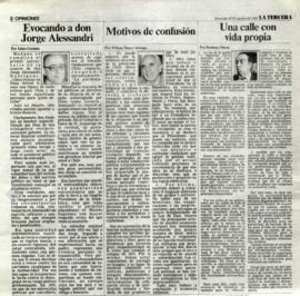 Columna en La Tercera Evocando a don Jorge Alessandri