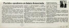 Columna en La Tercera Partidos opositores en futura democracia