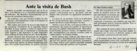 Columna en La Tercera Ante la visita de Bush