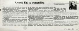 Columna en La Tercera A ver si Ud. se tranquiliza