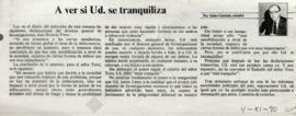 Columna en La Tercera A ver si Ud. se tranquiliza