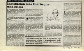 Columna en La Segunda Institución más fuerte que una crisis