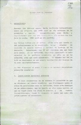 Documento. Agenda para el presidente