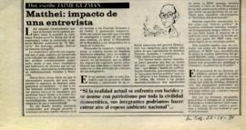 Columna en La Segunda Matthei: impacto de una entrevista