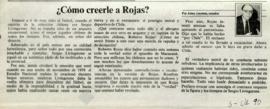 Columna en La Tercera ¿Cómo creerle a Rojas?