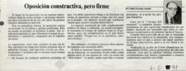 Columna en La Tercera Oposición constructiva, pero firme