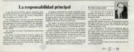 Columna en La Tercera La responsabilidad principal