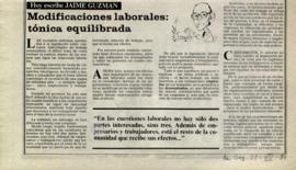 Columna en La Segunda Modificaciones laborales: tónica equilibrada